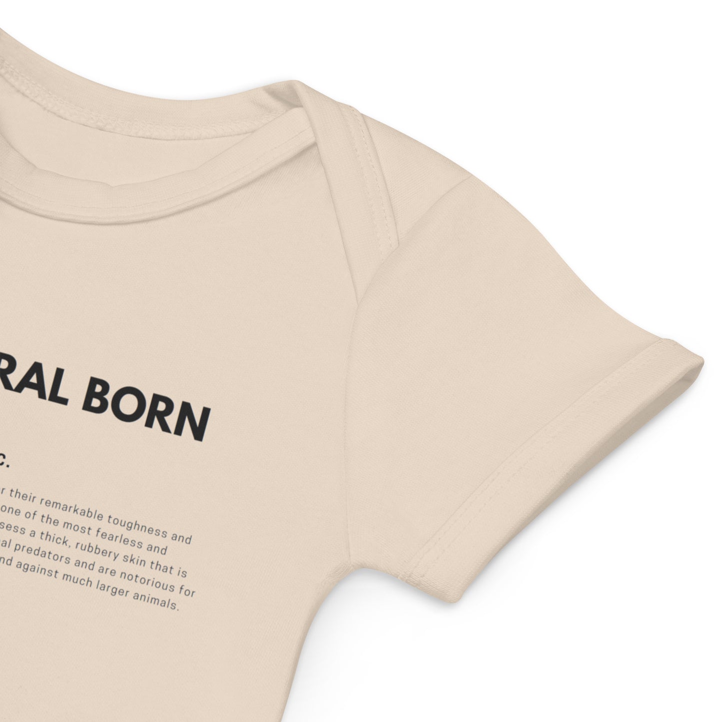 Organic Cotton Baby Bodysuit | Honey Badger - Natural Born Chiller