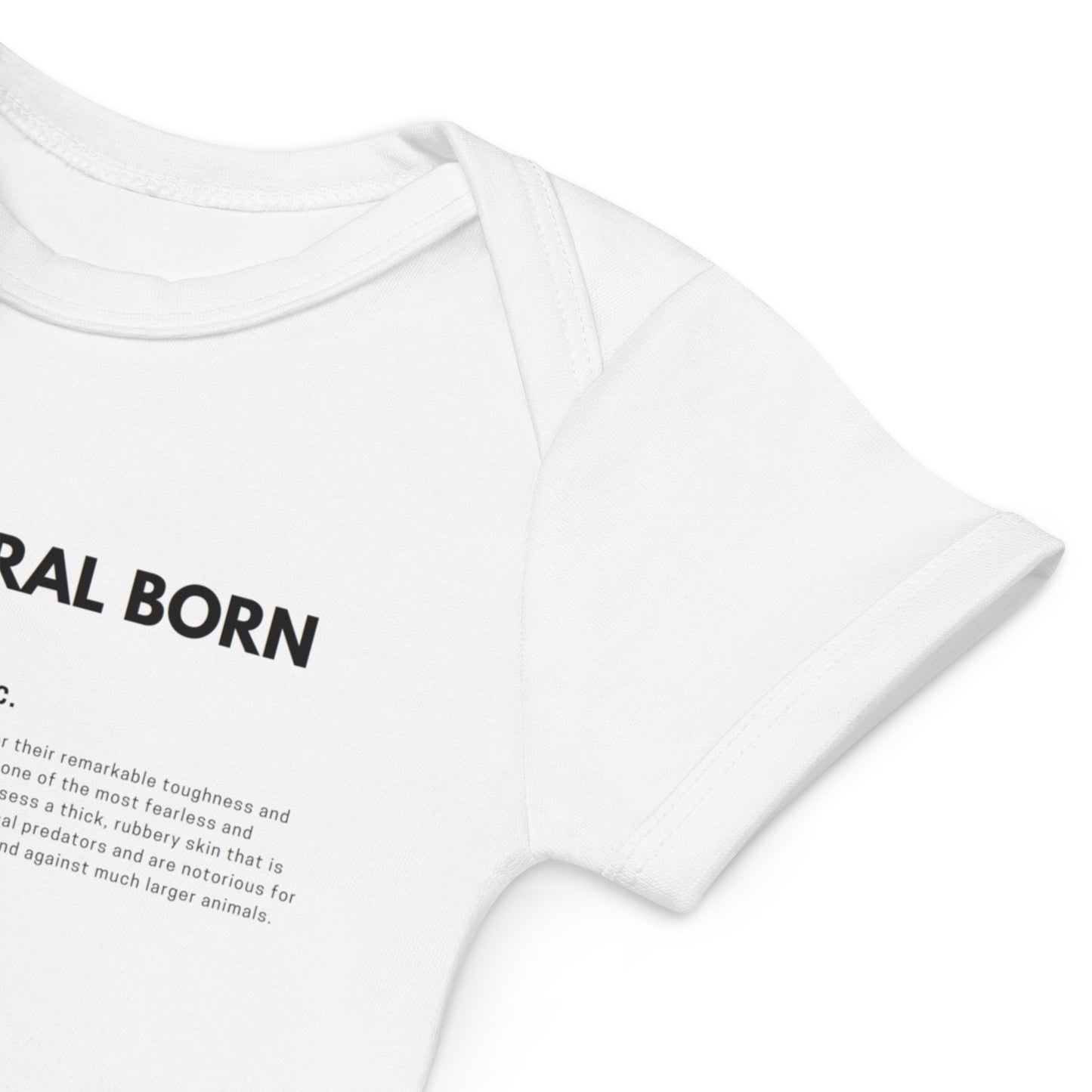 Organic Cotton Baby Bodysuit | Honey Badger - Natural Born Chiller