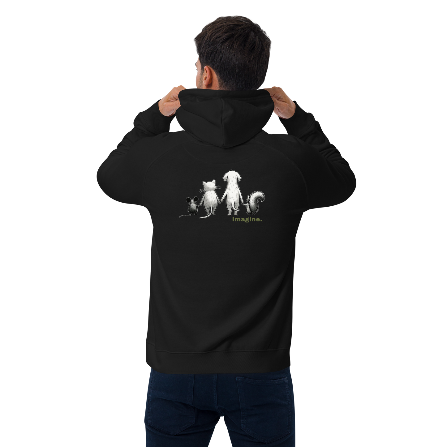 Unisex Eco Raglan Hoodie | -by MyFirstTry | Imagine