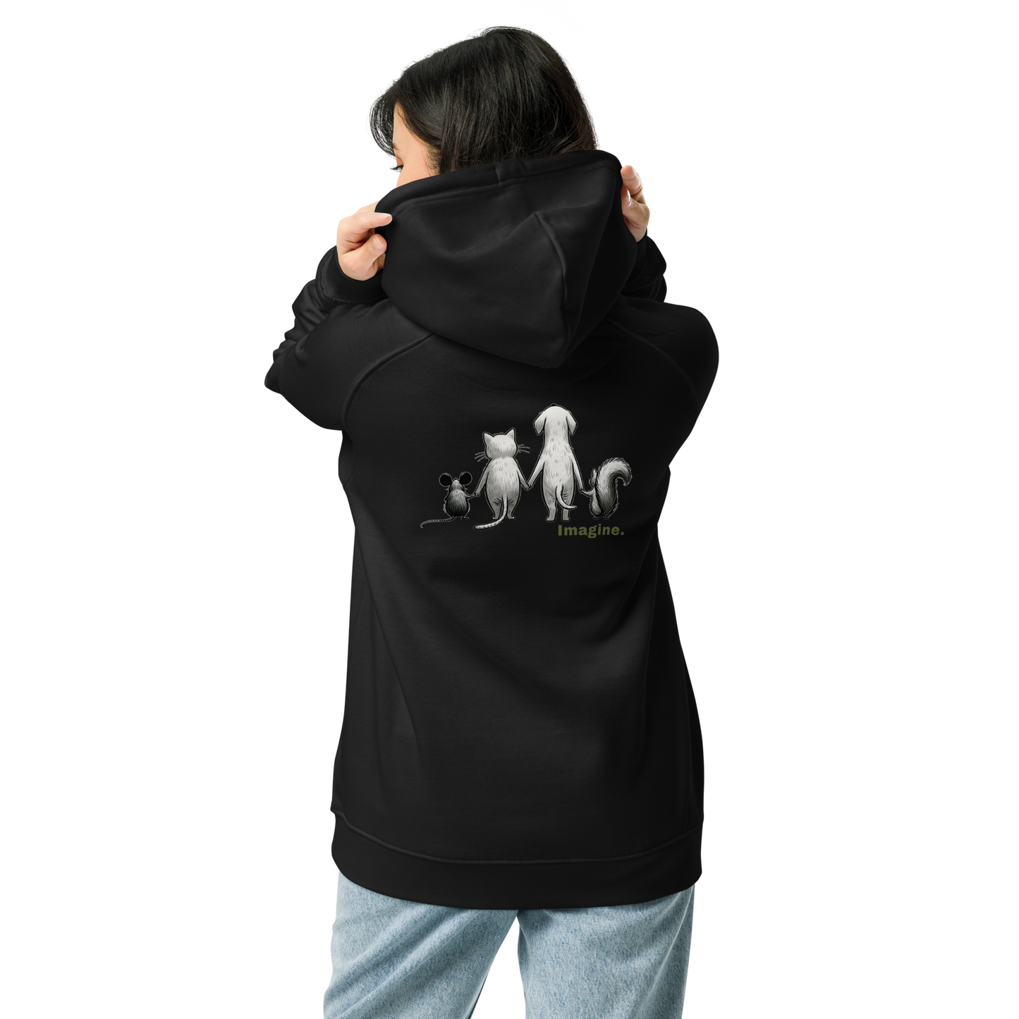 Unisex Eco Raglan Hoodie | -by MyFirstTry | Imagine
