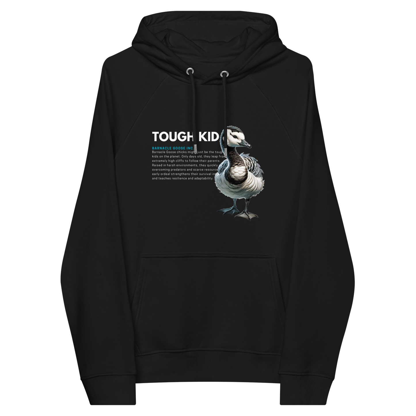 Unisex Eco Raglan Hoodie | Barnacle Goose - TOUGH KID