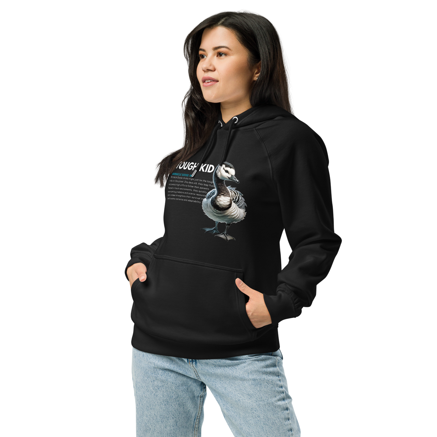 Unisex Eco Raglan Hoodie | Barnacle Goose - TOUGH KID