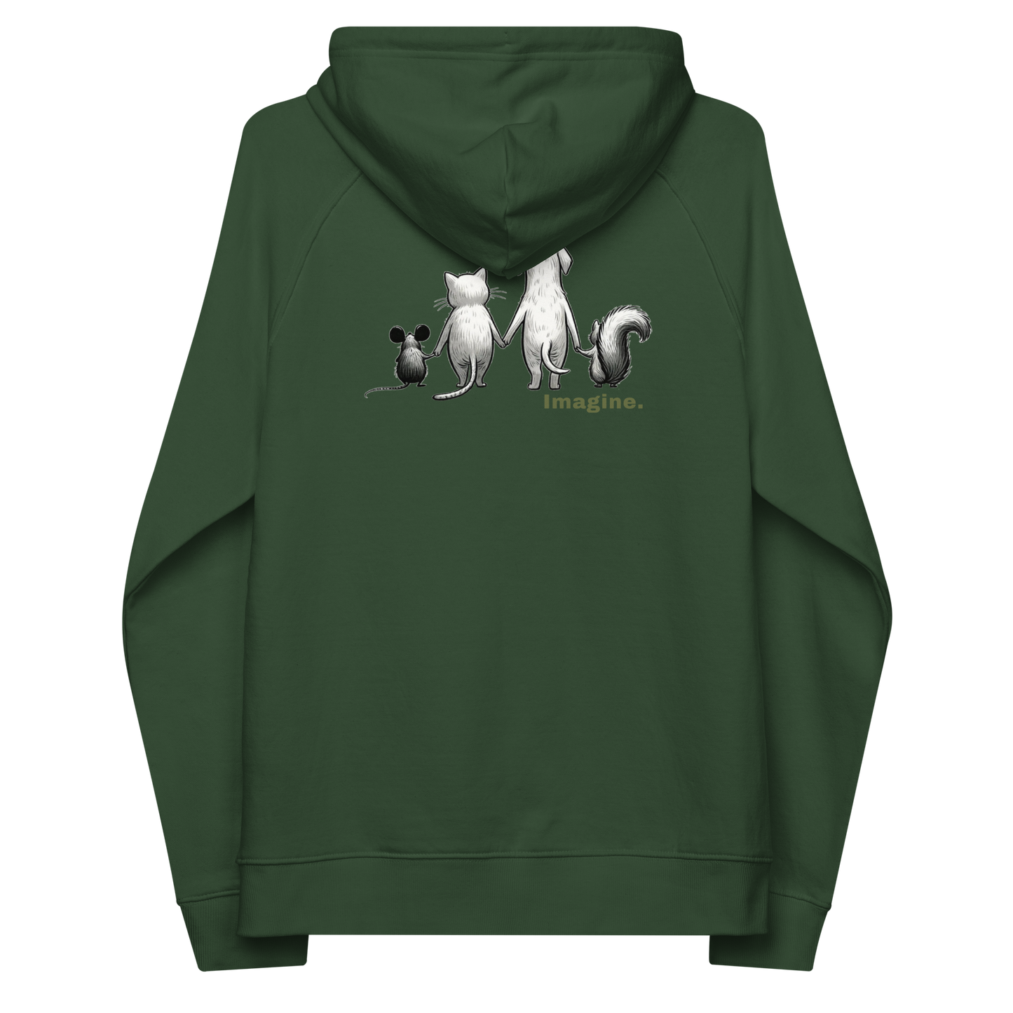 Unisex Eco Raglan Hoodie | -by MyFirstTry | Imagine