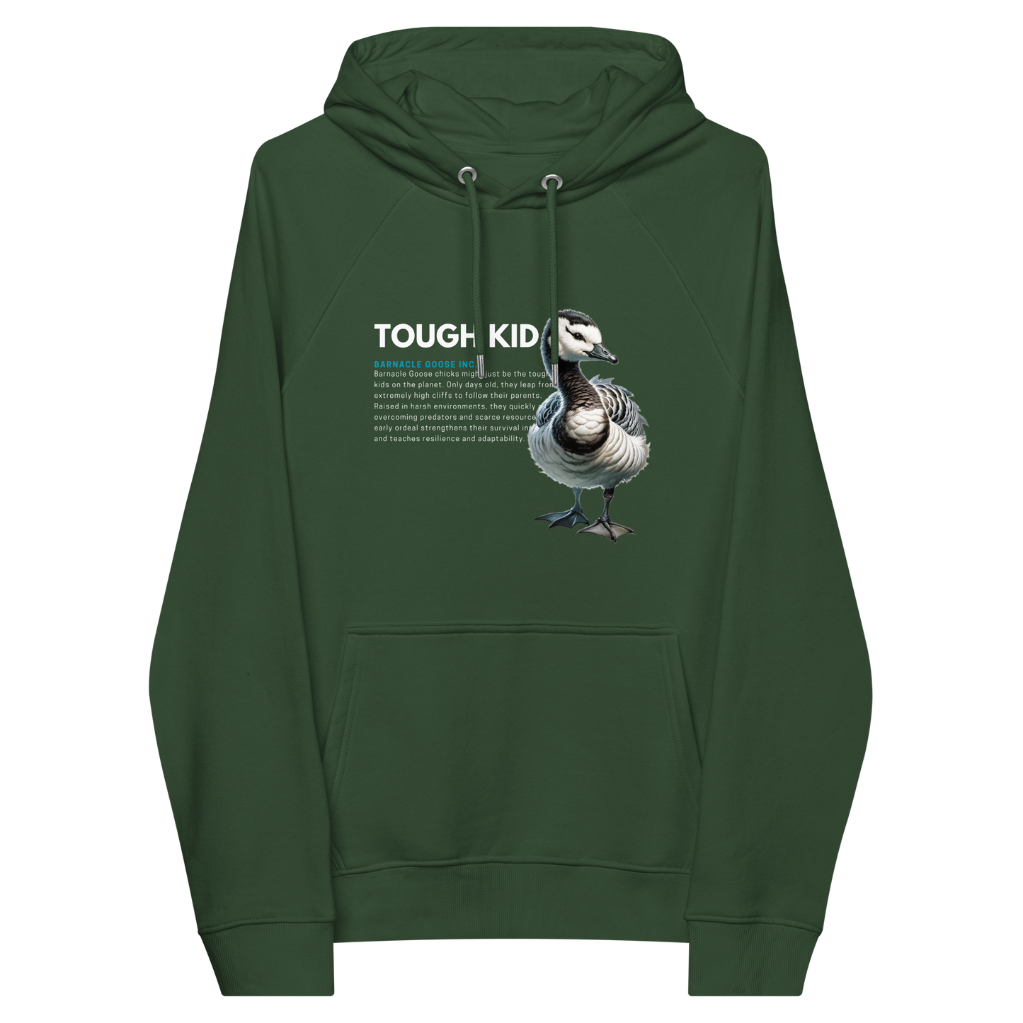 Unisex Eco Raglan Hoodie | Barnacle Goose - TOUGH KID
