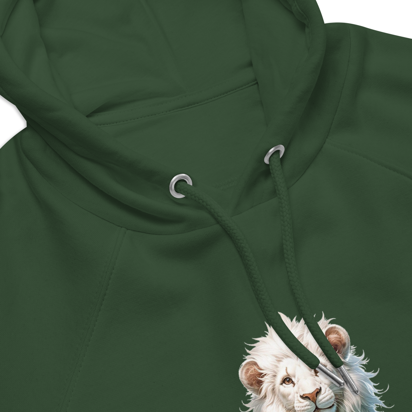 Unisex Eco Raglan Hoodie | White Lion - Virtuous Beast