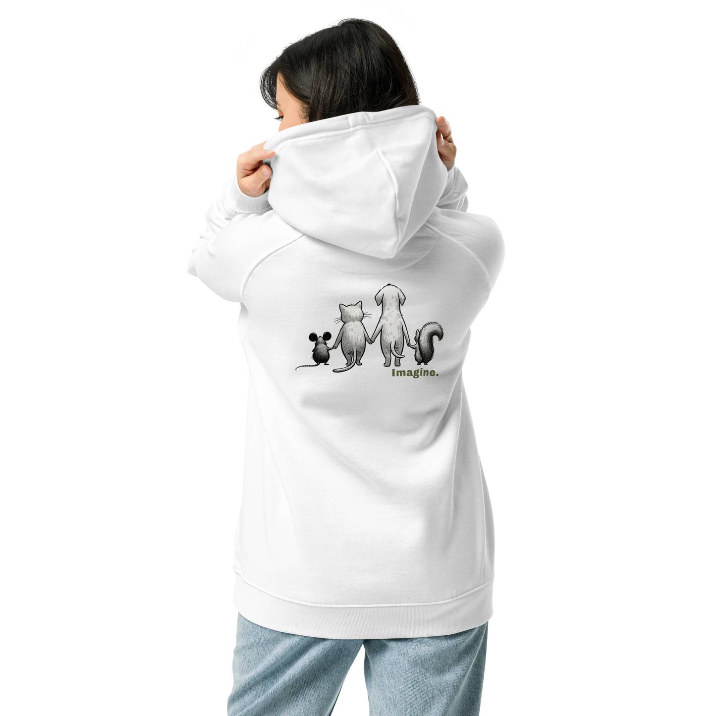 Unisex Eco Raglan Hoodie | -by MyFirstTry | Imagine