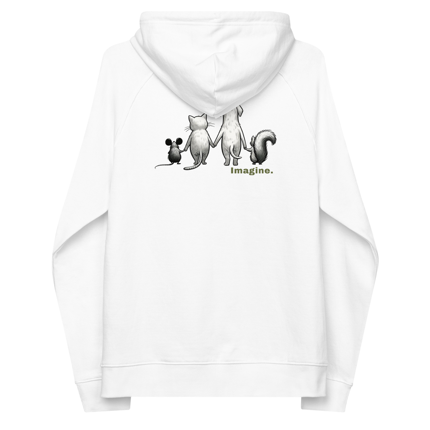 Unisex Eco Raglan Hoodie | -by MyFirstTry | Imagine
