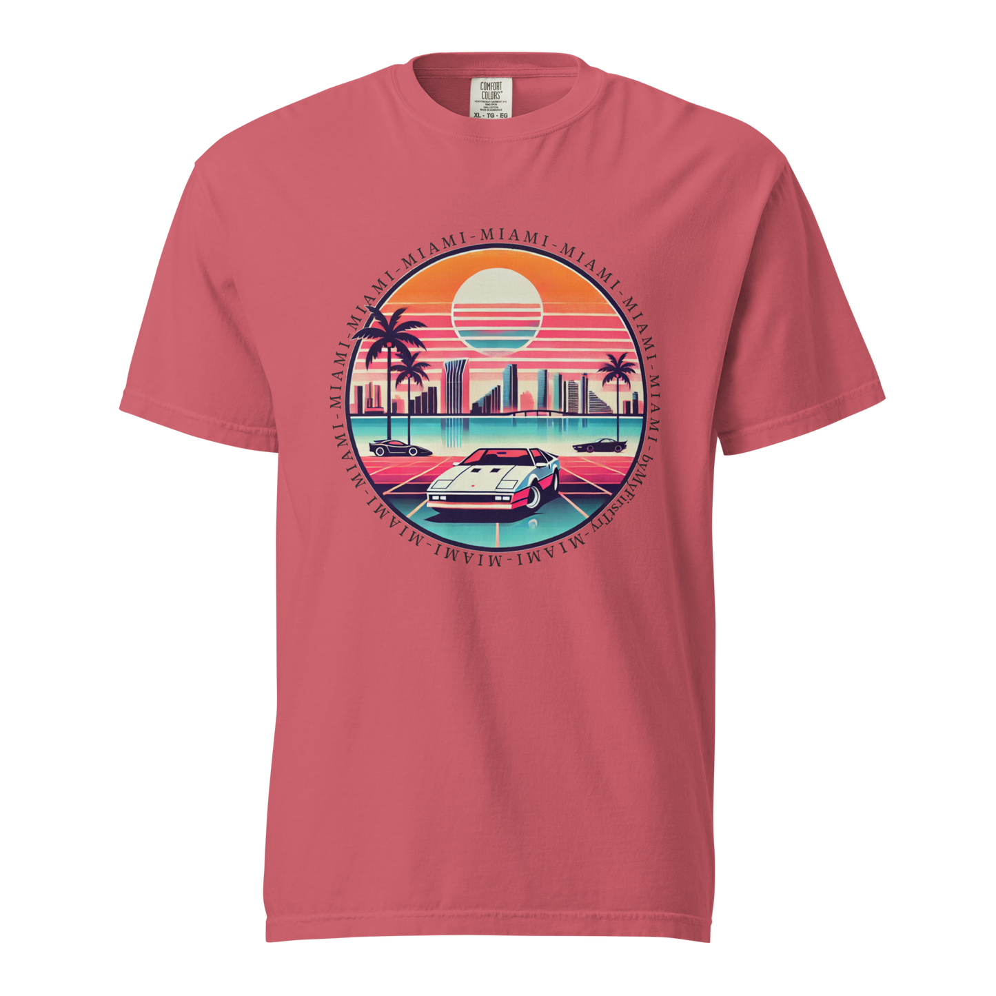 Unisex garment-dyed heavyweight t-shirt | 80s Edition - Miami
