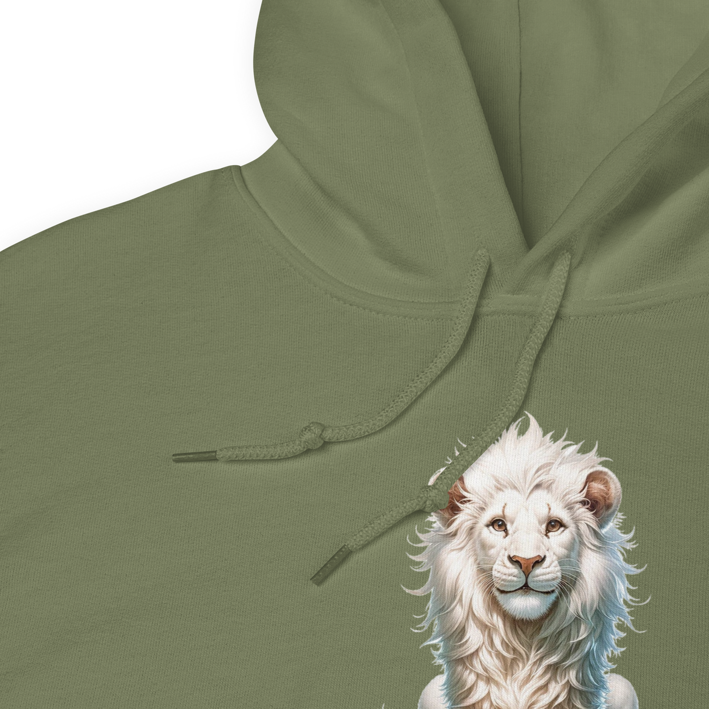 Unisex Light Hoodie | White Lion - Virtuous Beast