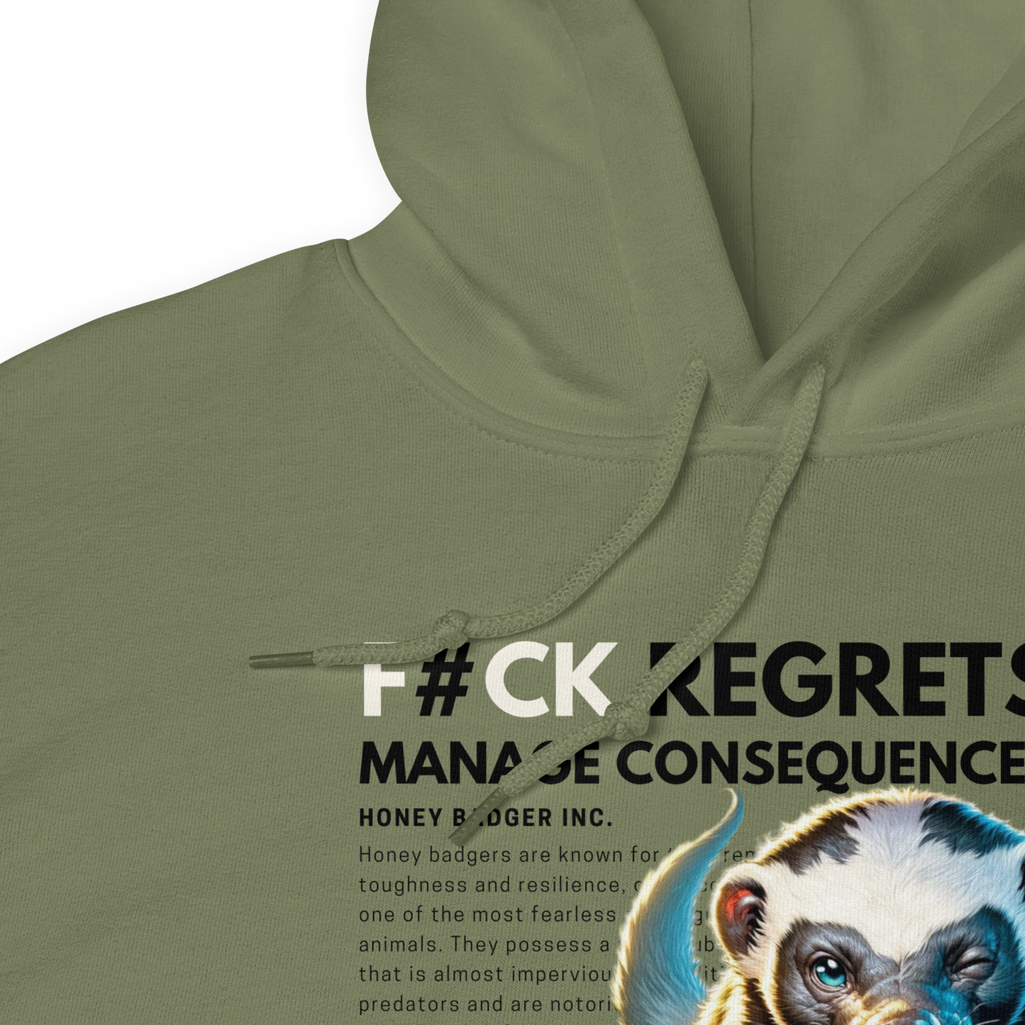 Unisex Light Hoodie | Honey Badger - F#ck Regrets