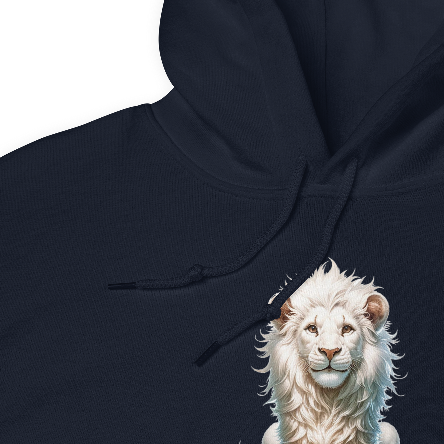 Unisex Light Hoodie | White Lion - Virtuous Beast