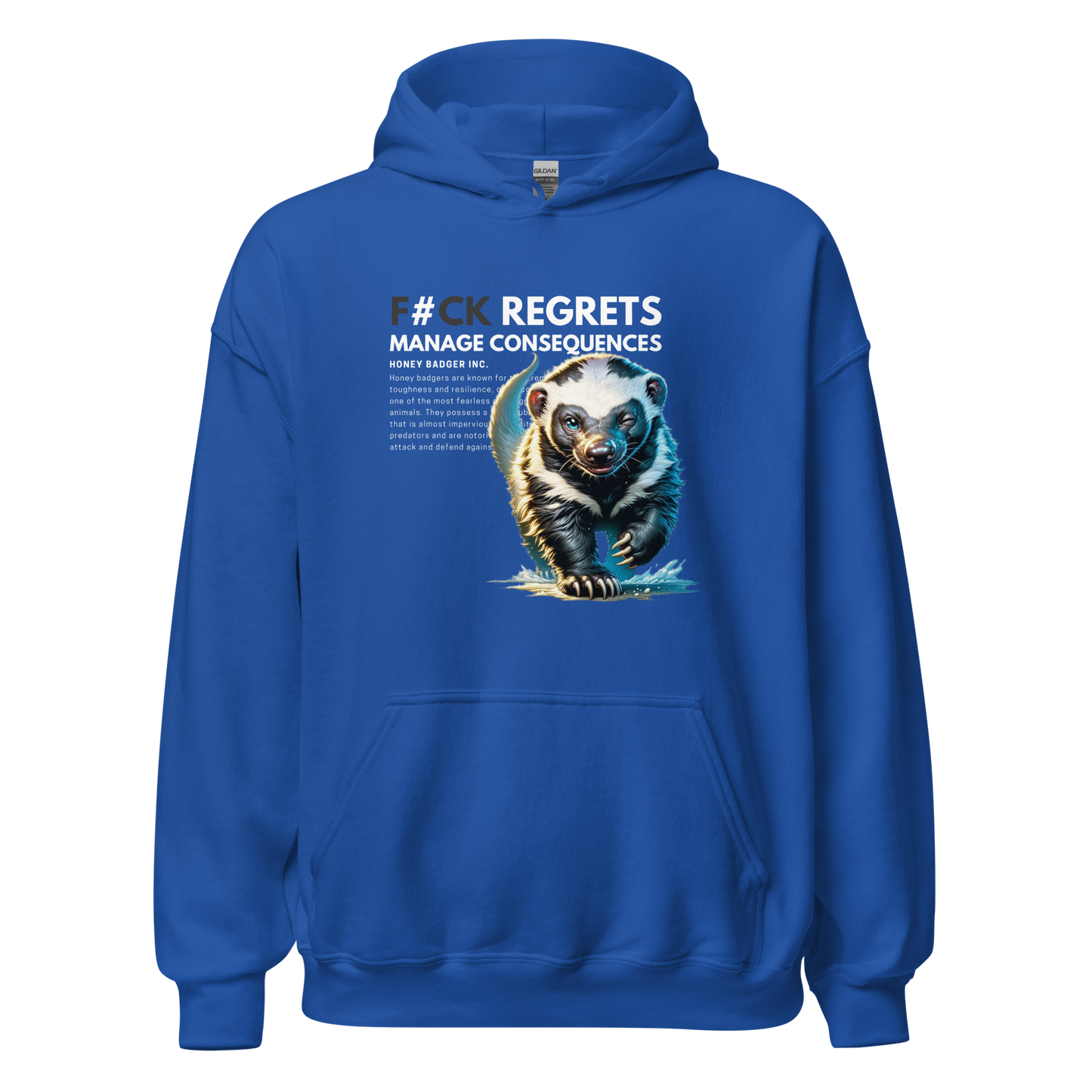 Unisex Light Hoodie | Honey Badger - F#ck Regrets