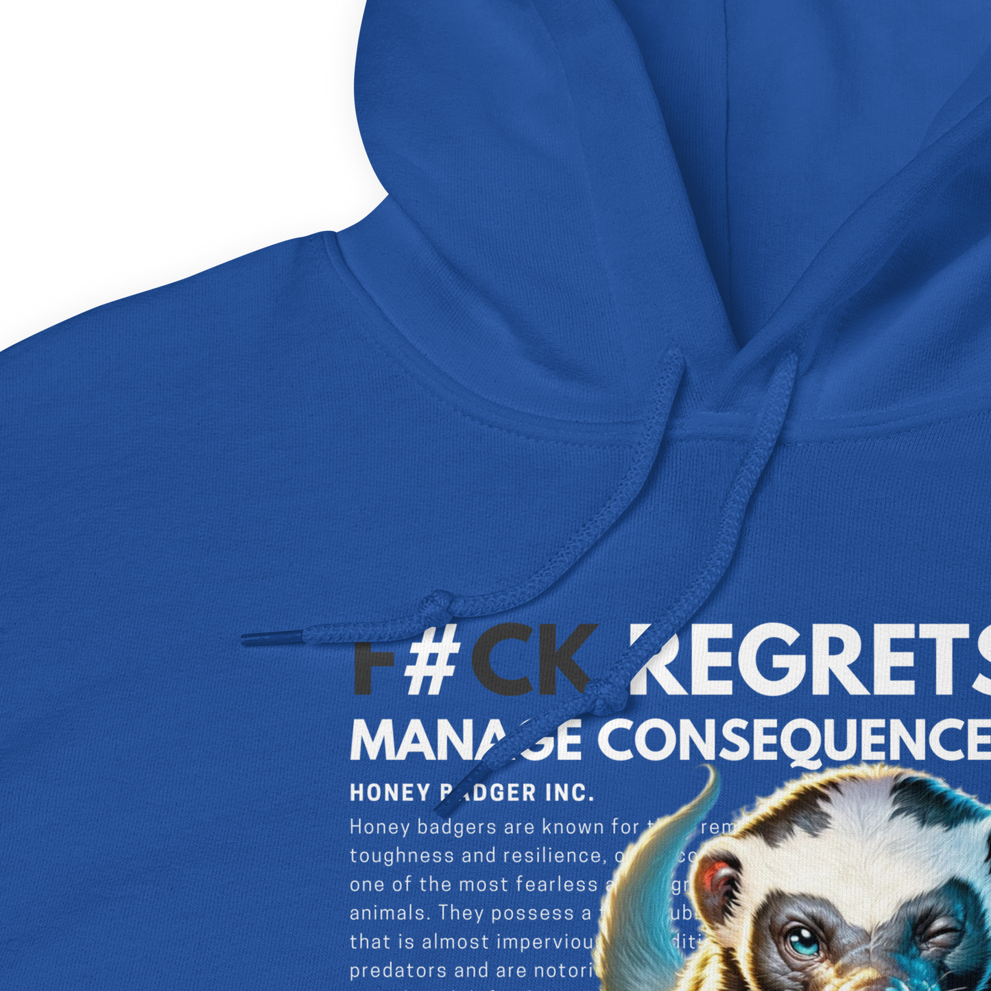 Unisex Light Hoodie | Honey Badger - F#ck Regrets