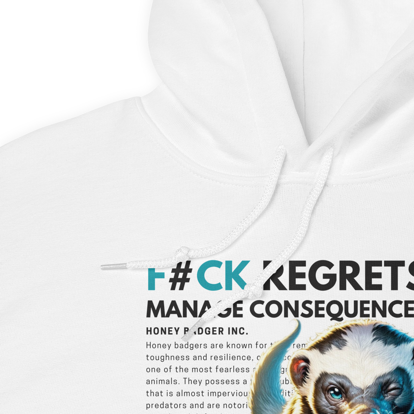 Unisex Light Hoodie | Honey Badger - F#ck Regrets