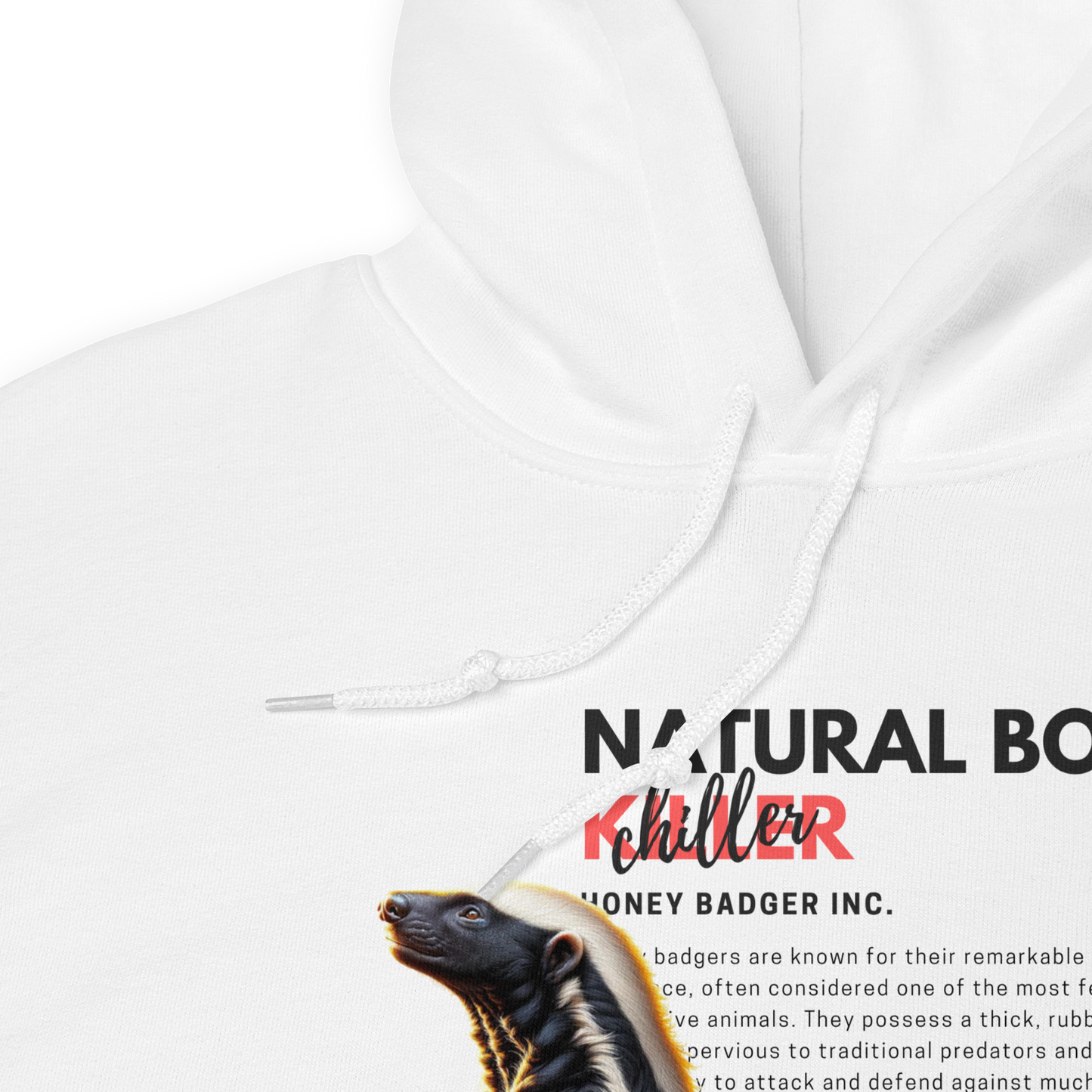 Unisex Light Hoodie | Honey Badger - Natural Born Chiller