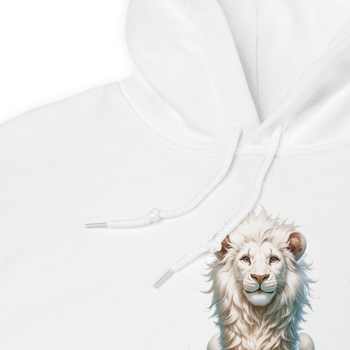 Unisex Light Hoodie | White Lion - Virtuous Beast