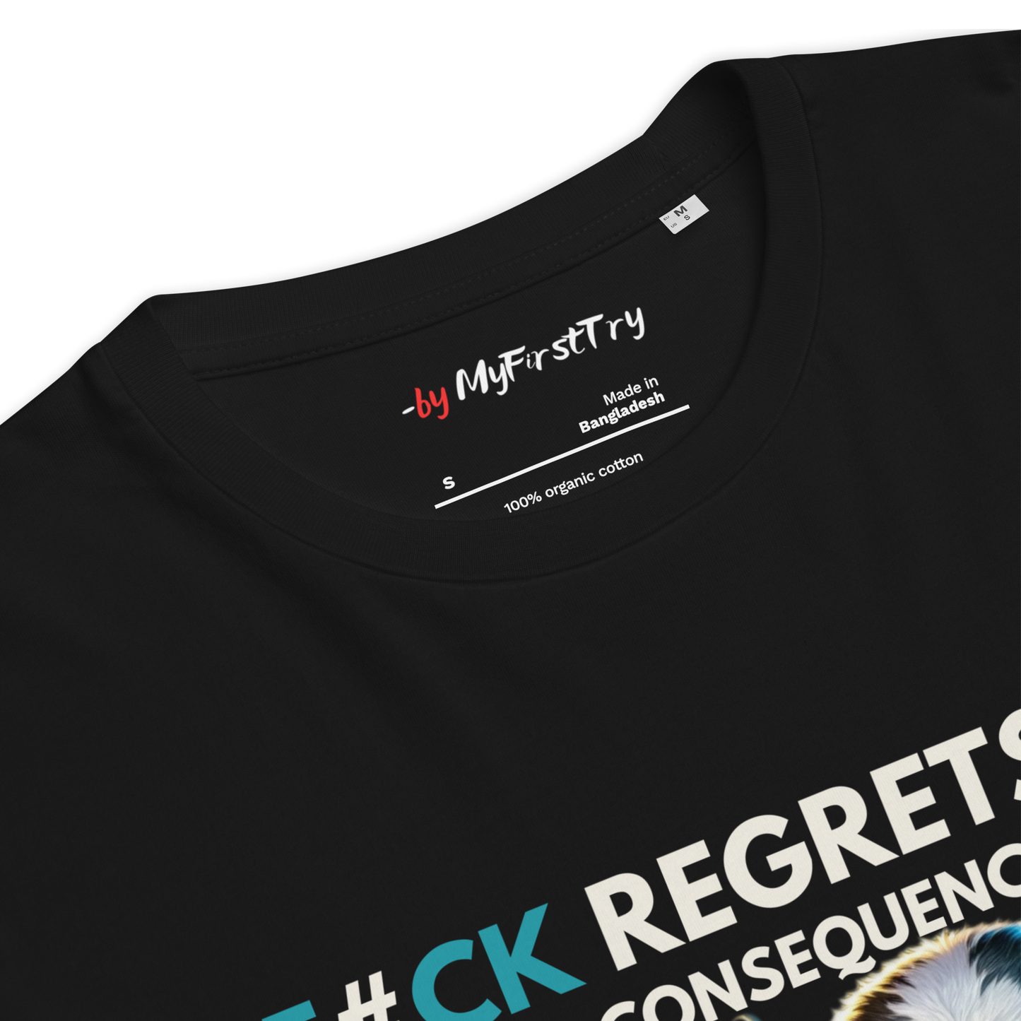 Unisex Organic Cotton T-Shirt | Honey Badger - F#ck Regrets