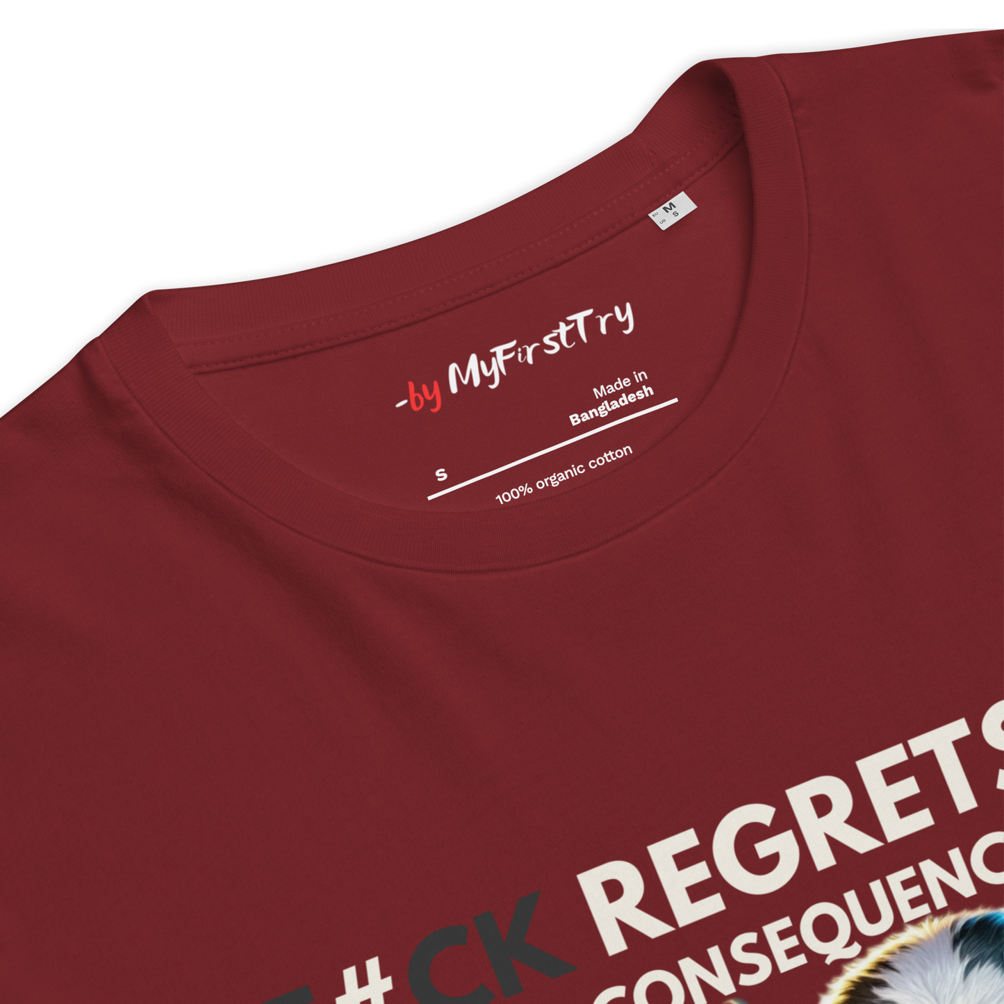 Unisex Organic Cotton T-Shirt | Honey Badger - F#ck Regrets