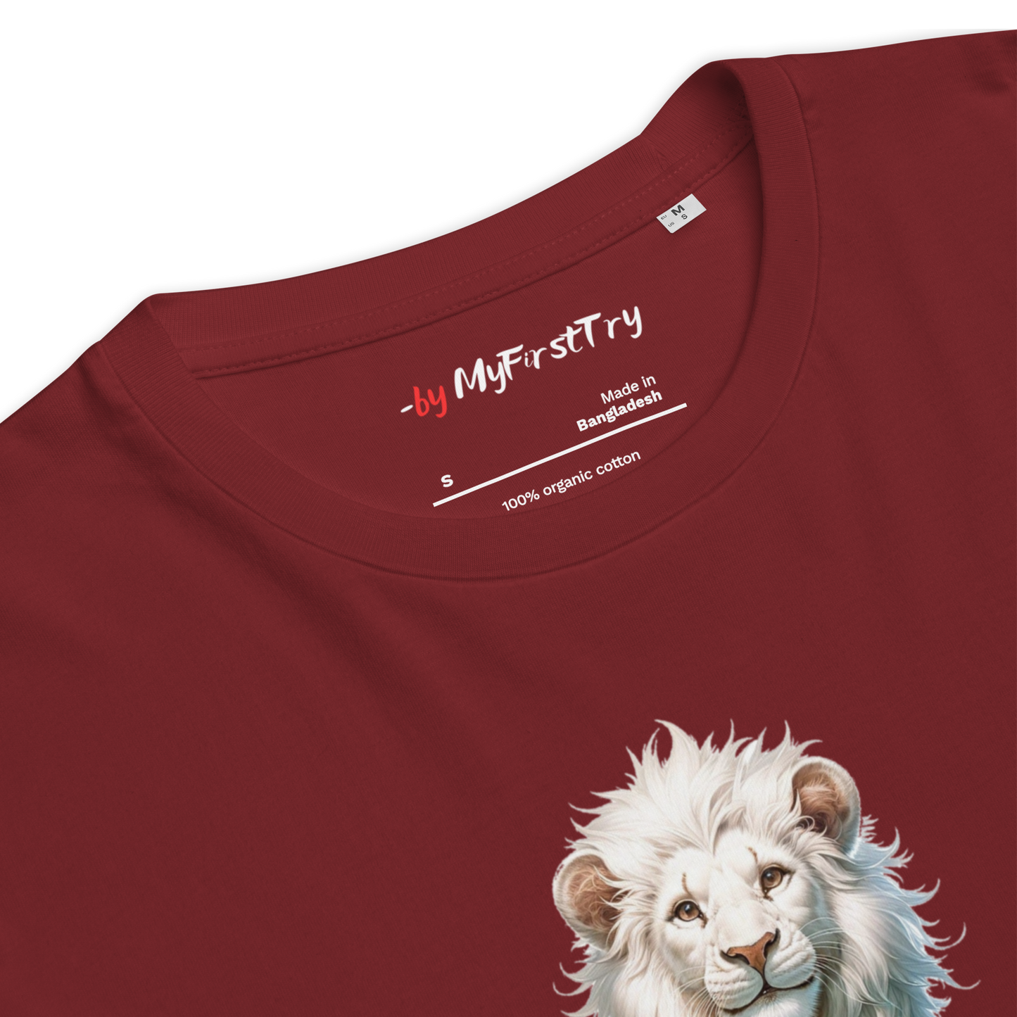 Unisex Organic Cotton T-Shirt | White Lion - Virtuous Beast