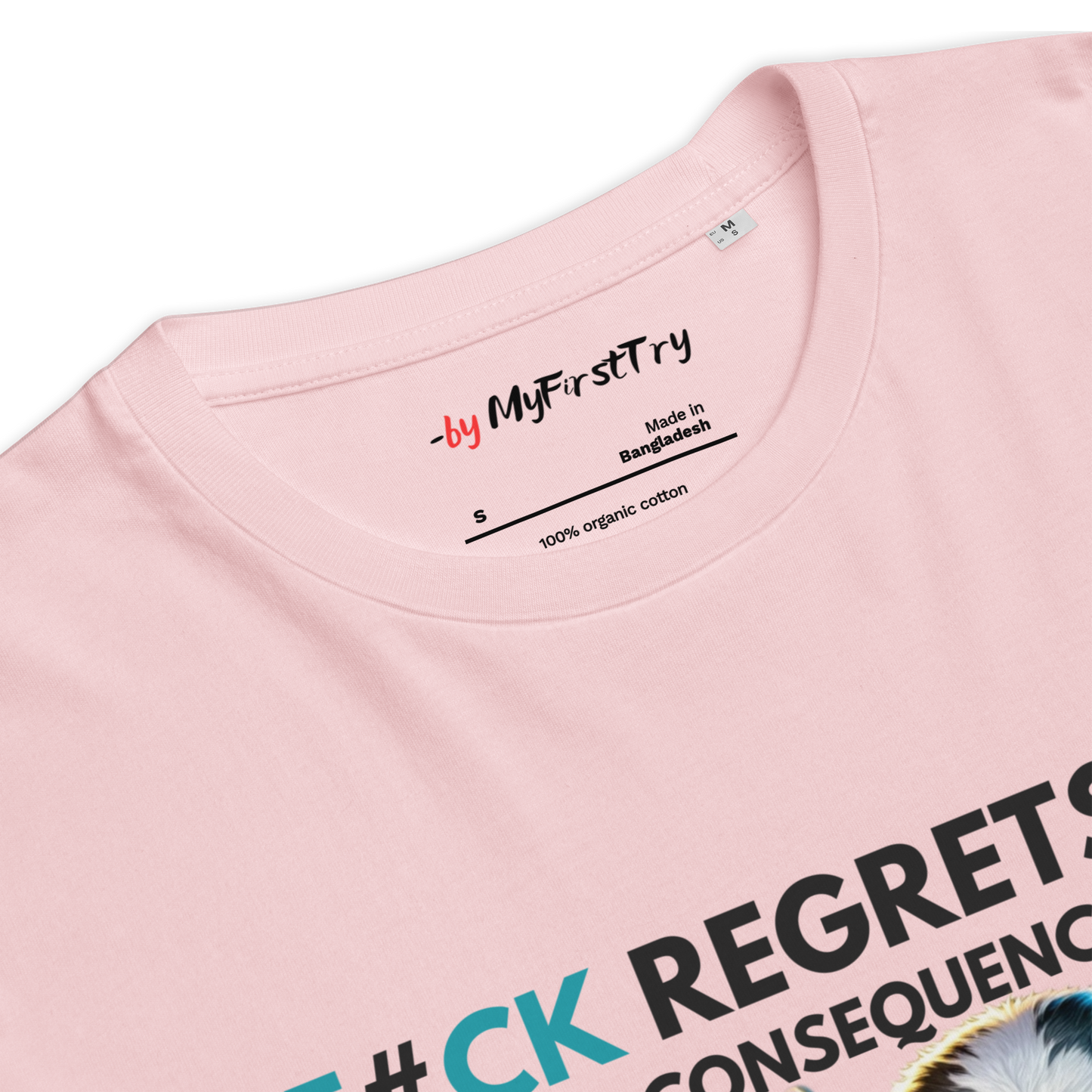 Unisex Organic Cotton T-Shirt | Honey Badger - F#ck Regrets
