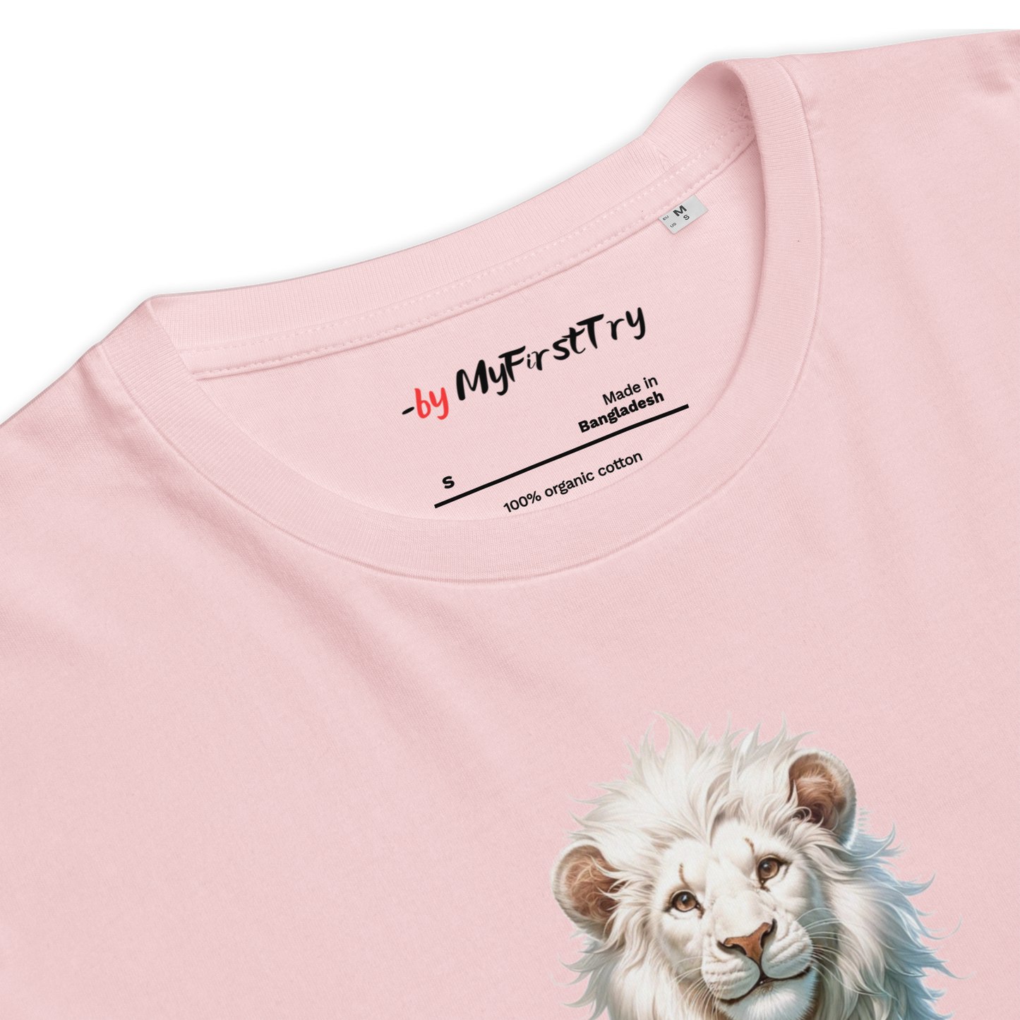 Unisex Organic Cotton T-Shirt | White Lion - Virtuous Beast