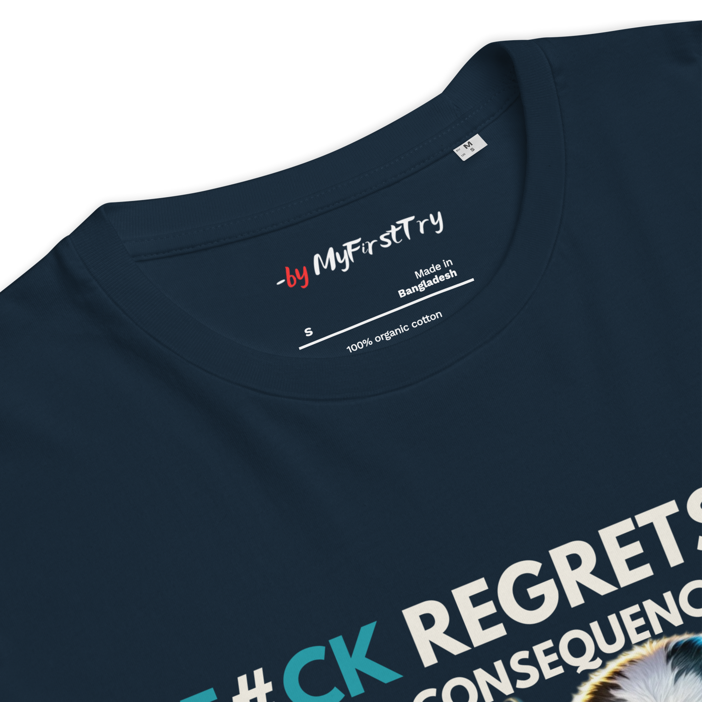 Unisex Organic Cotton T-Shirt | Honey Badger - F#ck Regrets