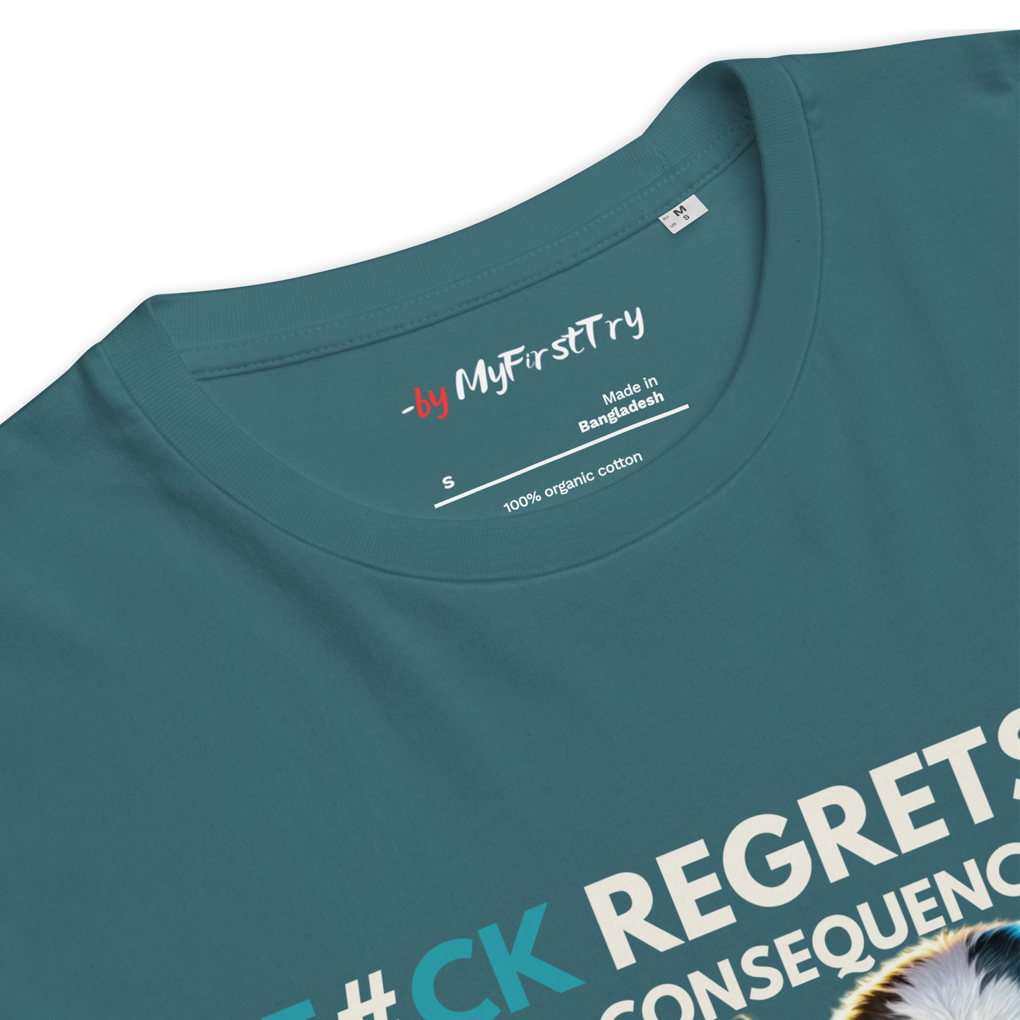 Unisex Organic Cotton T-Shirt | Honey Badger - F#ck Regrets