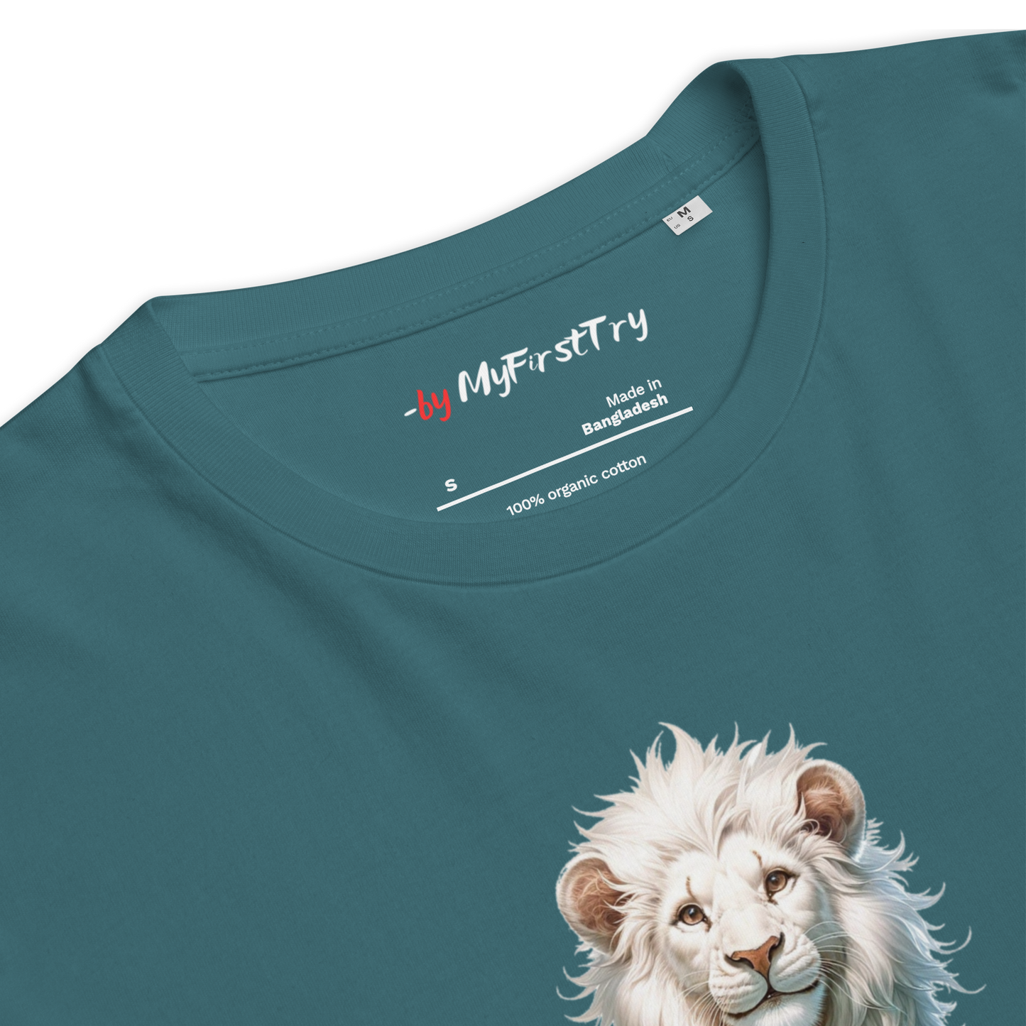 Unisex Organic Cotton T-Shirt | White Lion - Virtuous Beast