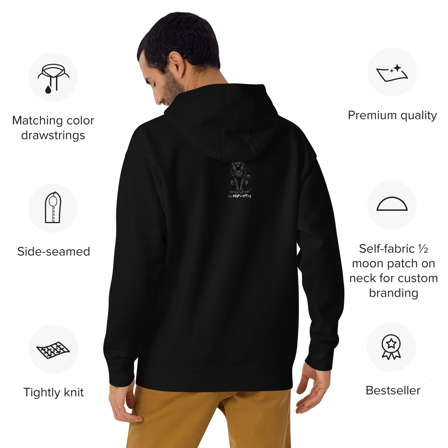 Unisex Premium Hoodie | Honey Badger - F#ck Regrets