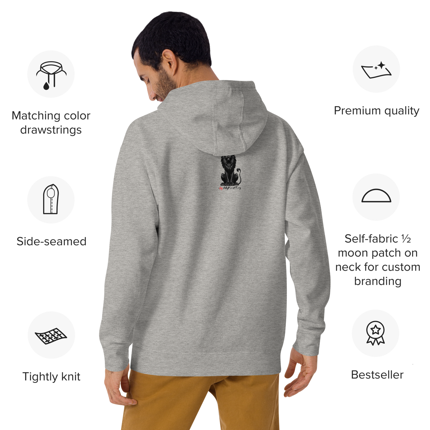 Unisex Premium Hoodie | Honey Badger - F#ck Regrets