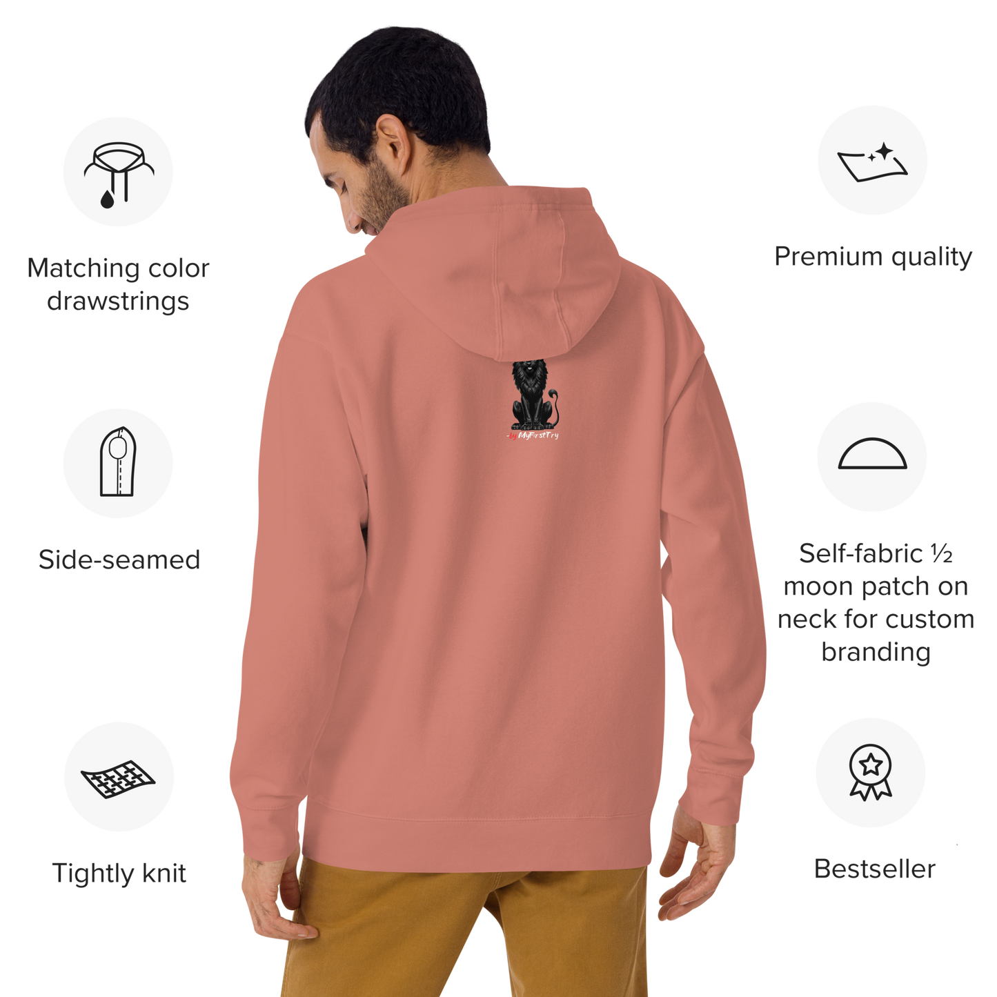 Unisex Premium Hoodie | Honey Badger - F#ck Regrets