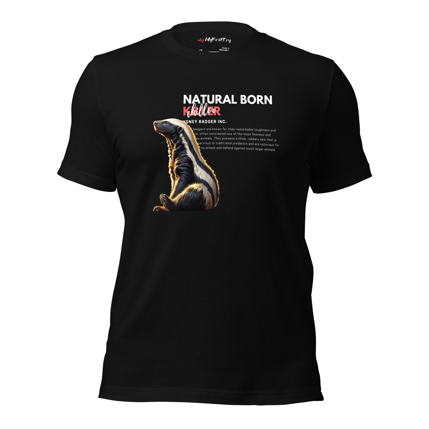 Unisex Gym T-Shirt | Honey Badger - Natural Born Chiller