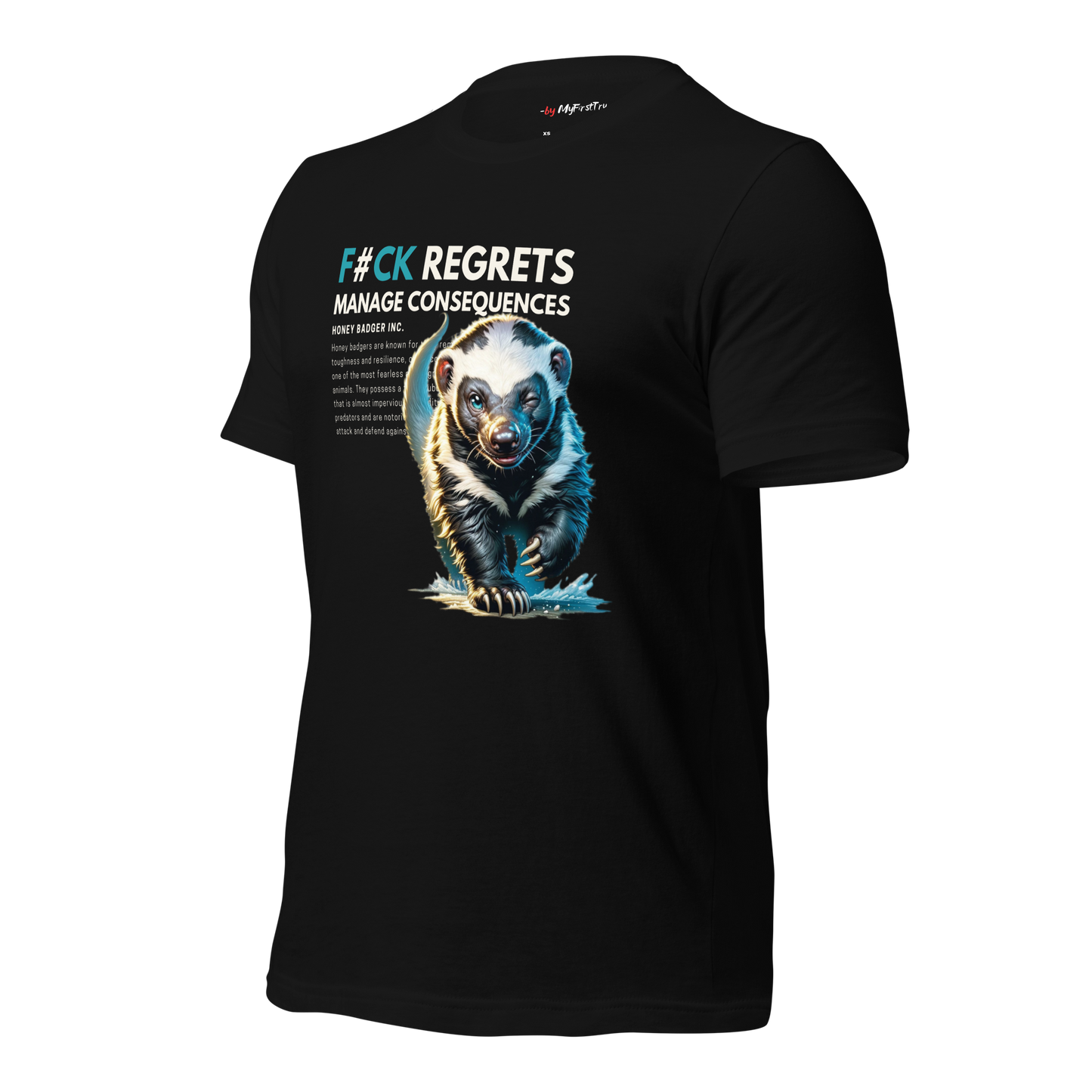 Unisex Gym T-Shirt | Honey Badger - F#ck Regrets