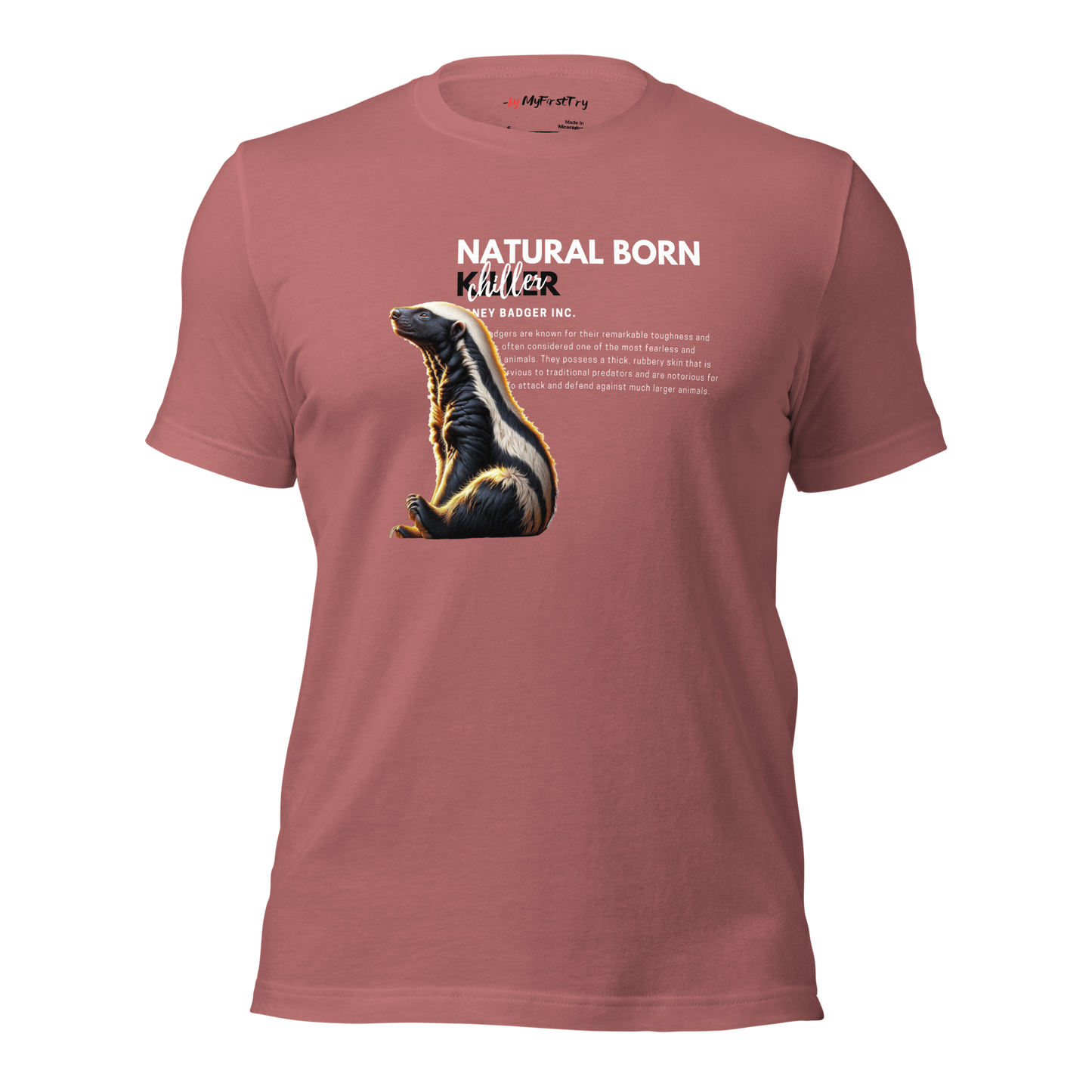 Unisex Gym T-Shirt | Honey Badger - Natural Born Chiller
