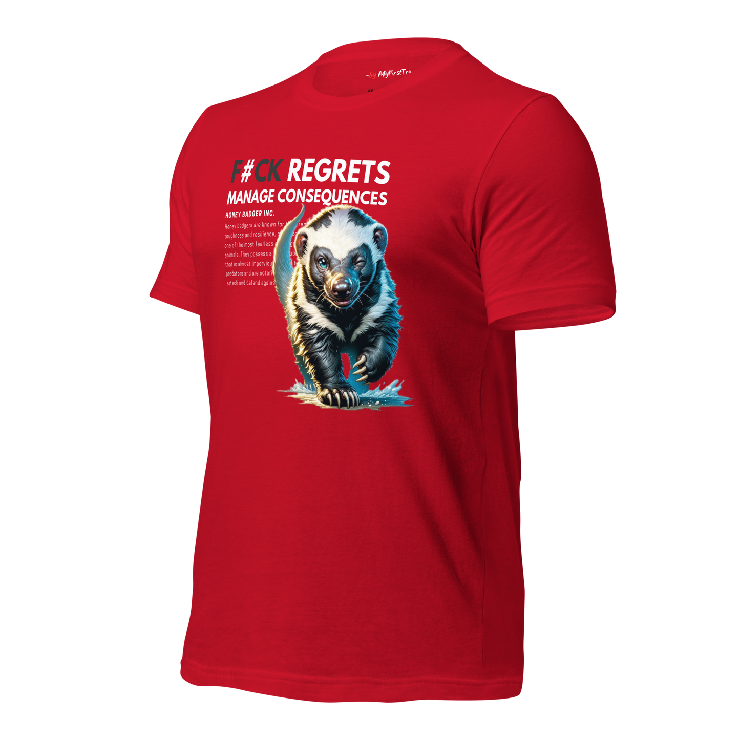 Unisex Gym T-Shirt | Honey Badger - F#ck Regrets