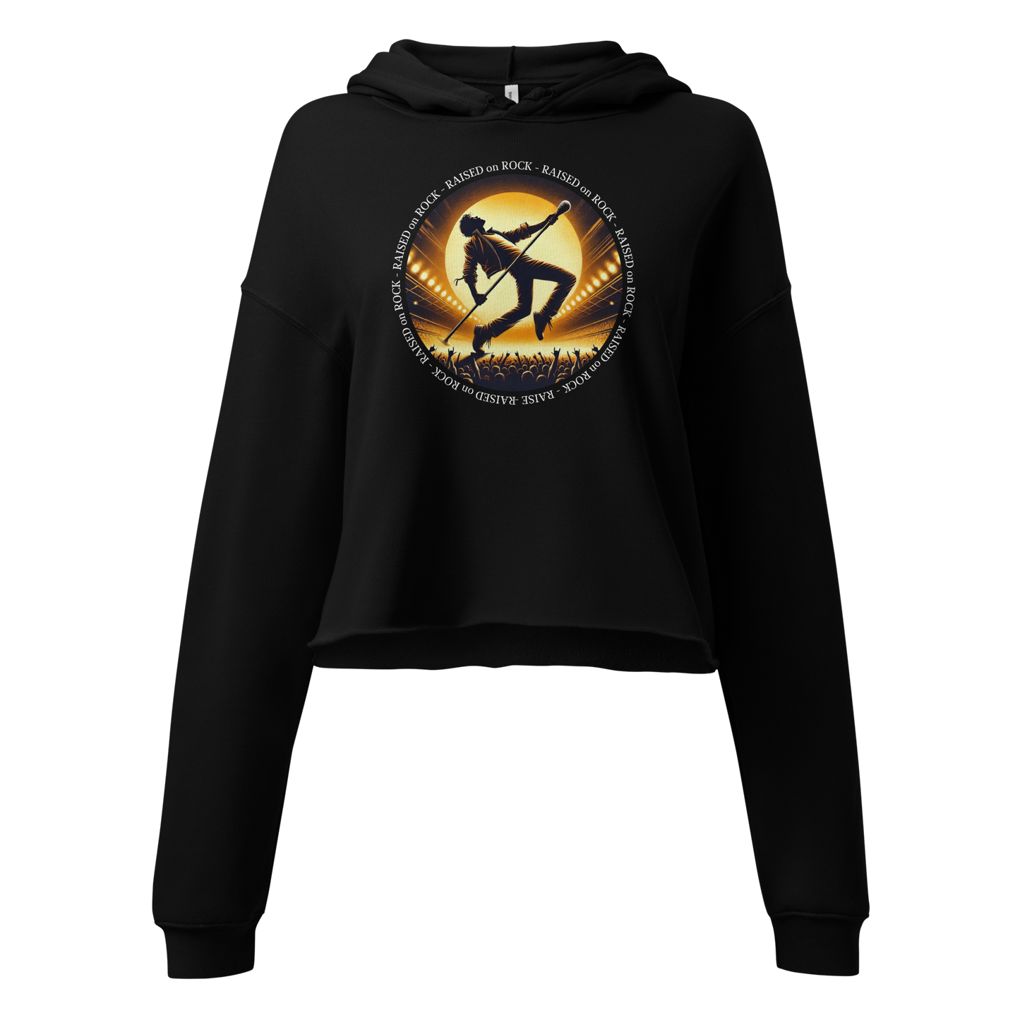 Crop Hoodie | 80s Edition - Raised on Rock