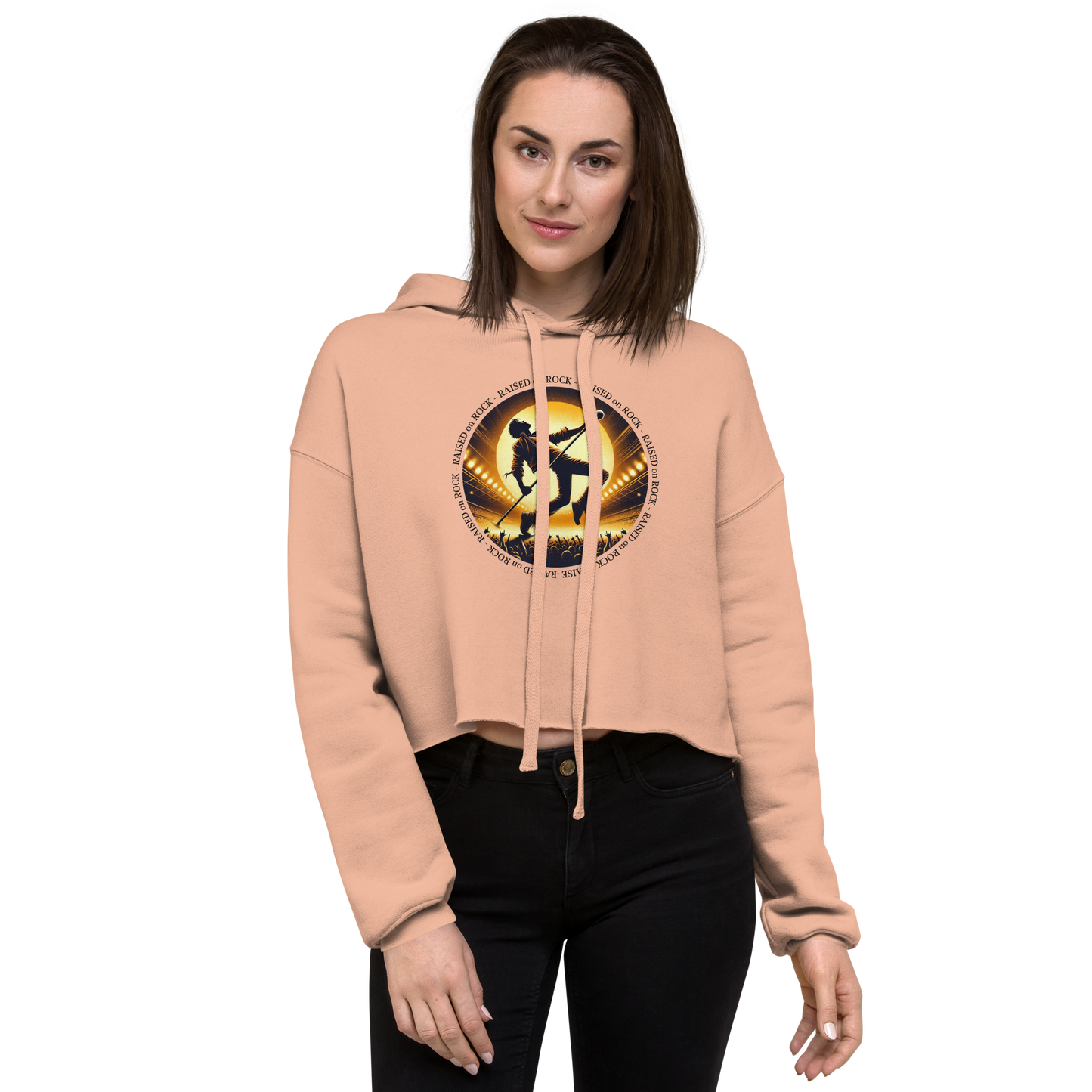 Crop Hoodie | 80s Edition - Raised on Rock