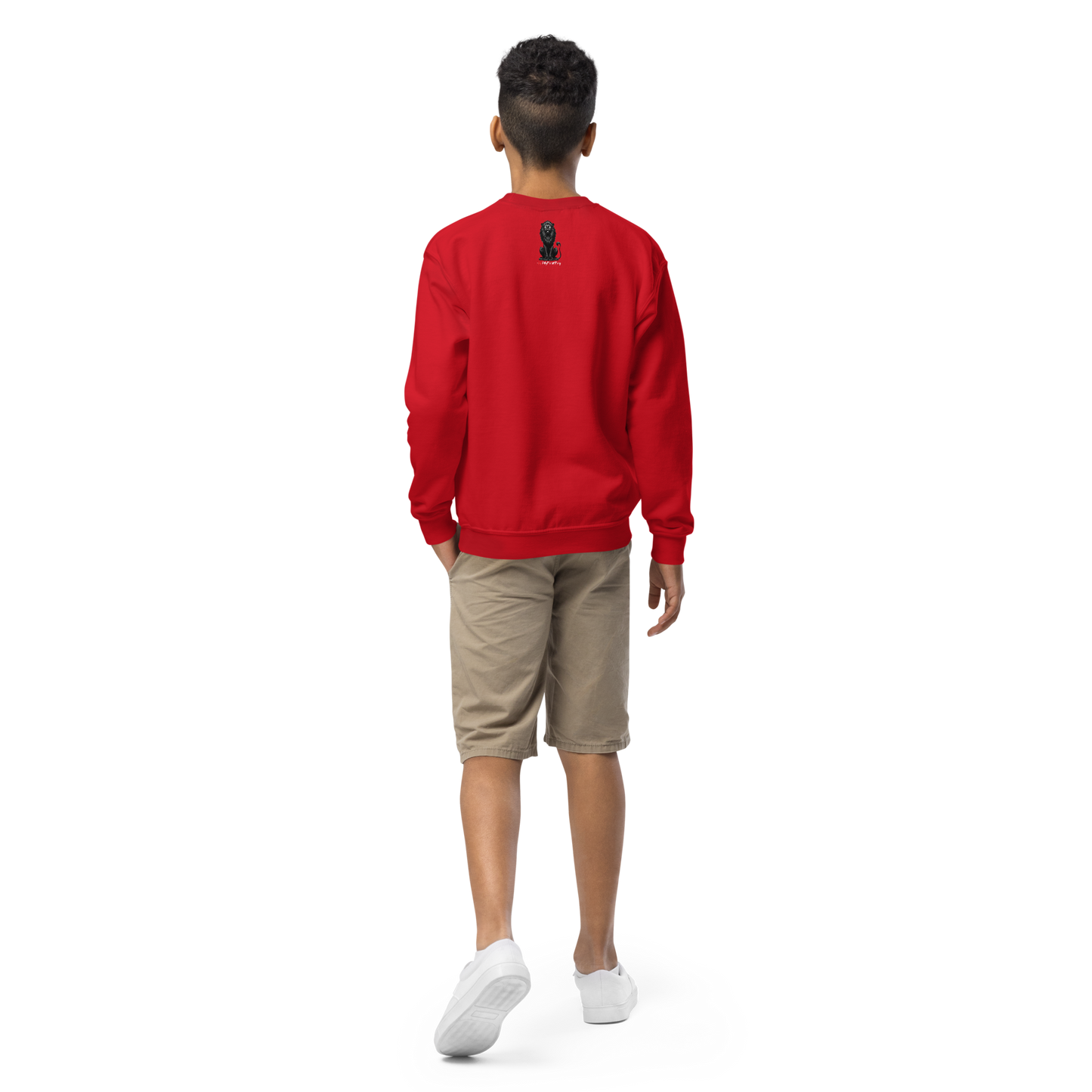 Youth Crewneck Sweatshirt | Honey Badger - Natural Born Chiller