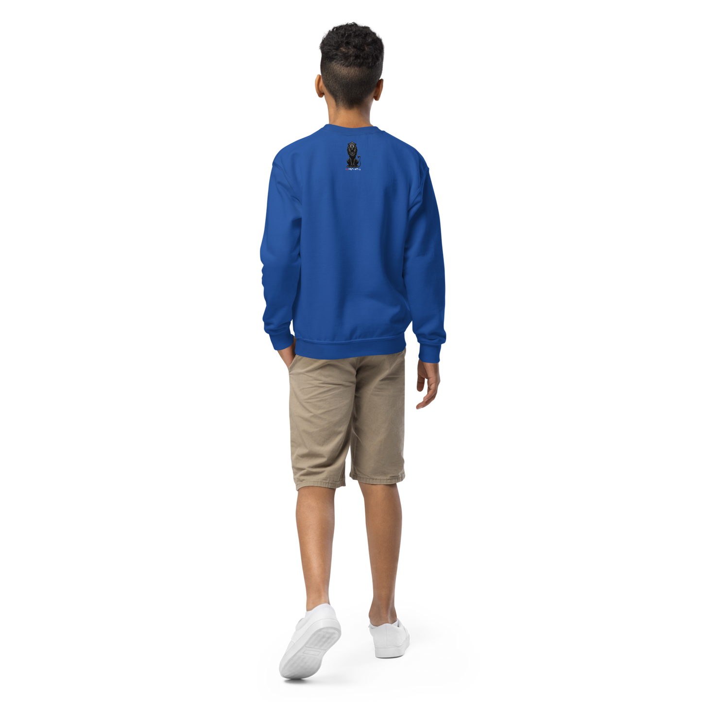 Youth Crewneck Sweatshirt | Honey Badger - Natural Born Chiller