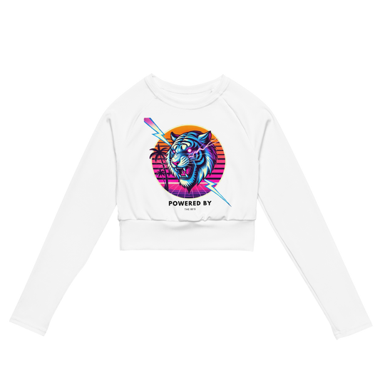 Recycled long-sleeve crop top | 80s Edition - Powered by