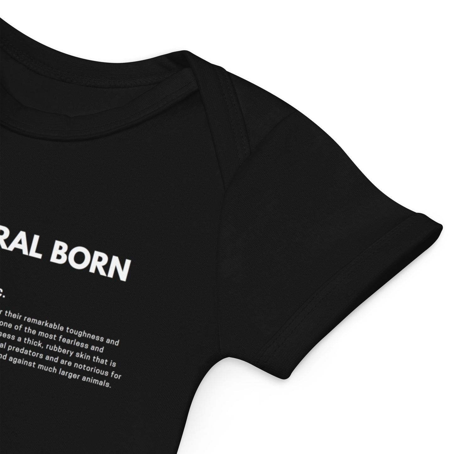 Organic Cotton Baby Bodysuit | Honey Badger - Natural Born Chiller