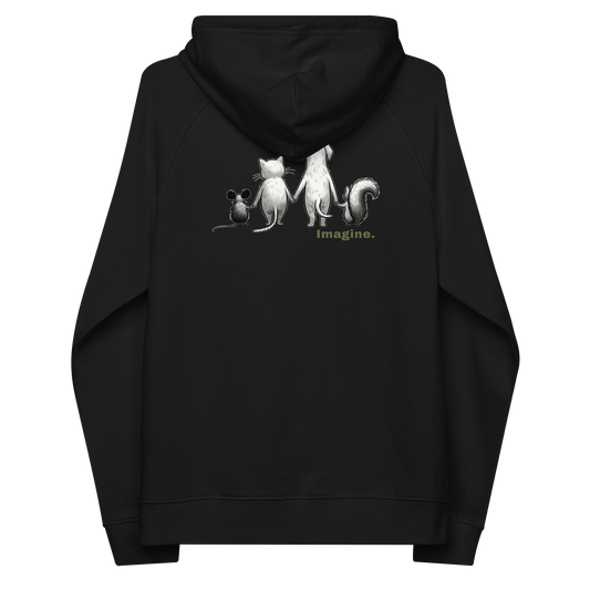 Unisex Eco Raglan Hoodie | -by MyFirstTry | Imagine