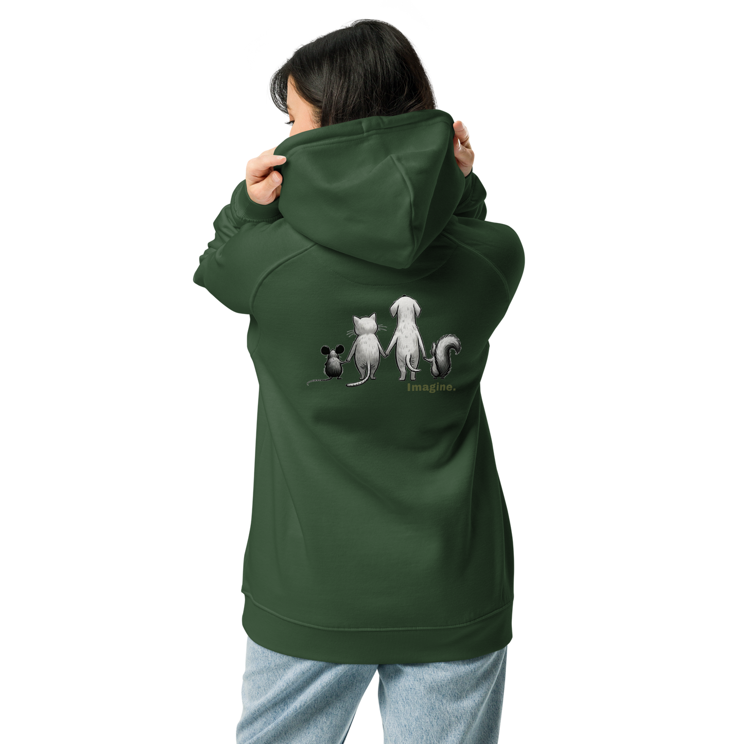 Unisex Eco Raglan Hoodie | -by MyFirstTry | Imagine