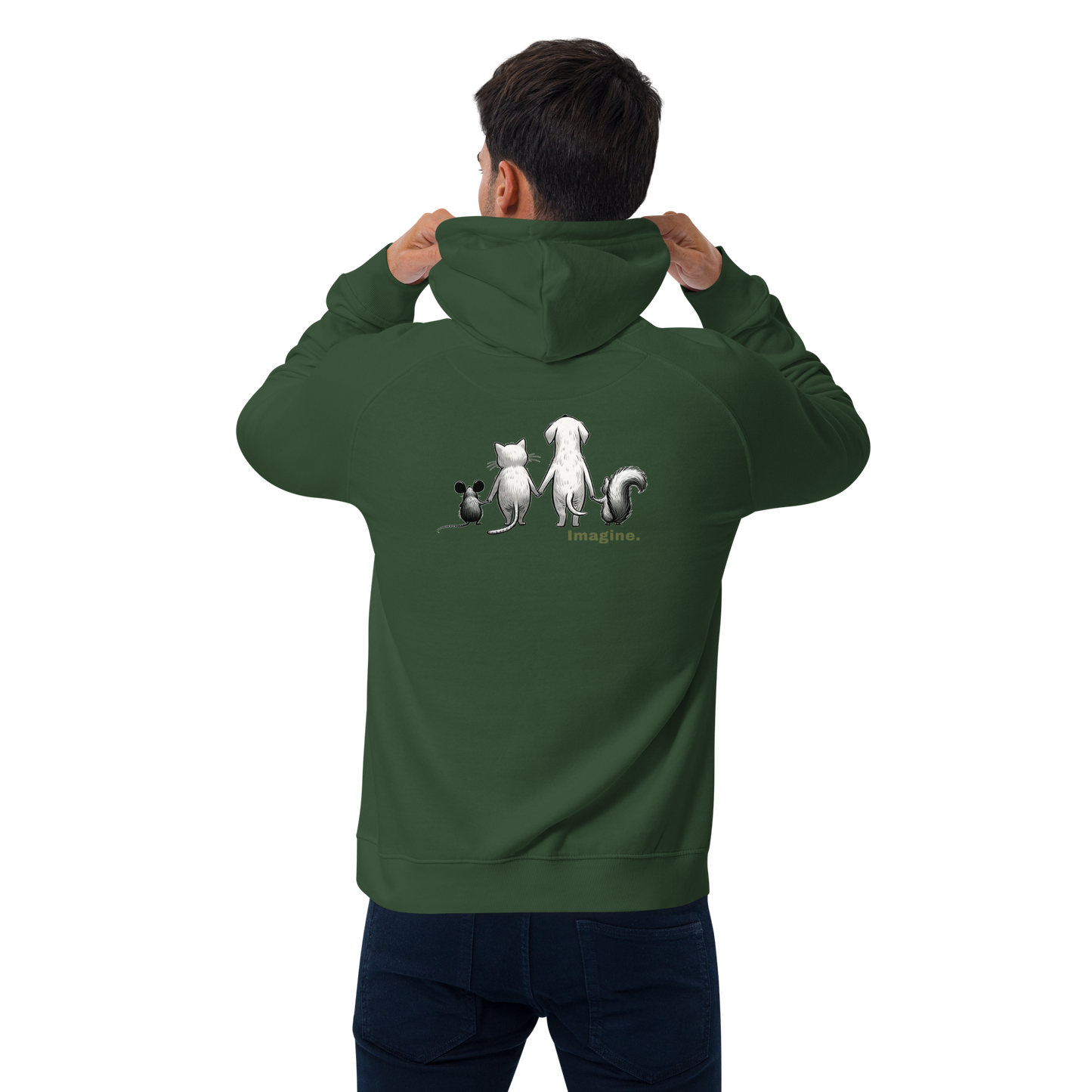 Unisex Eco Raglan Hoodie | -by MyFirstTry | Imagine