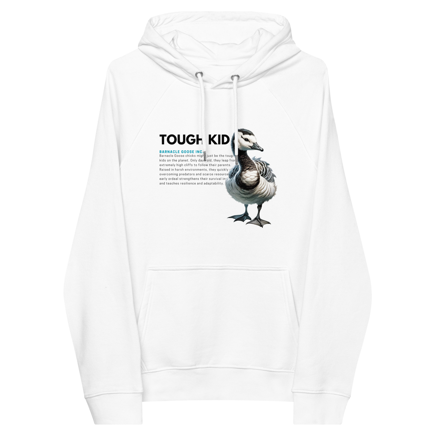 Unisex Eco Raglan Hoodie | Barnacle Goose - TOUGH KID