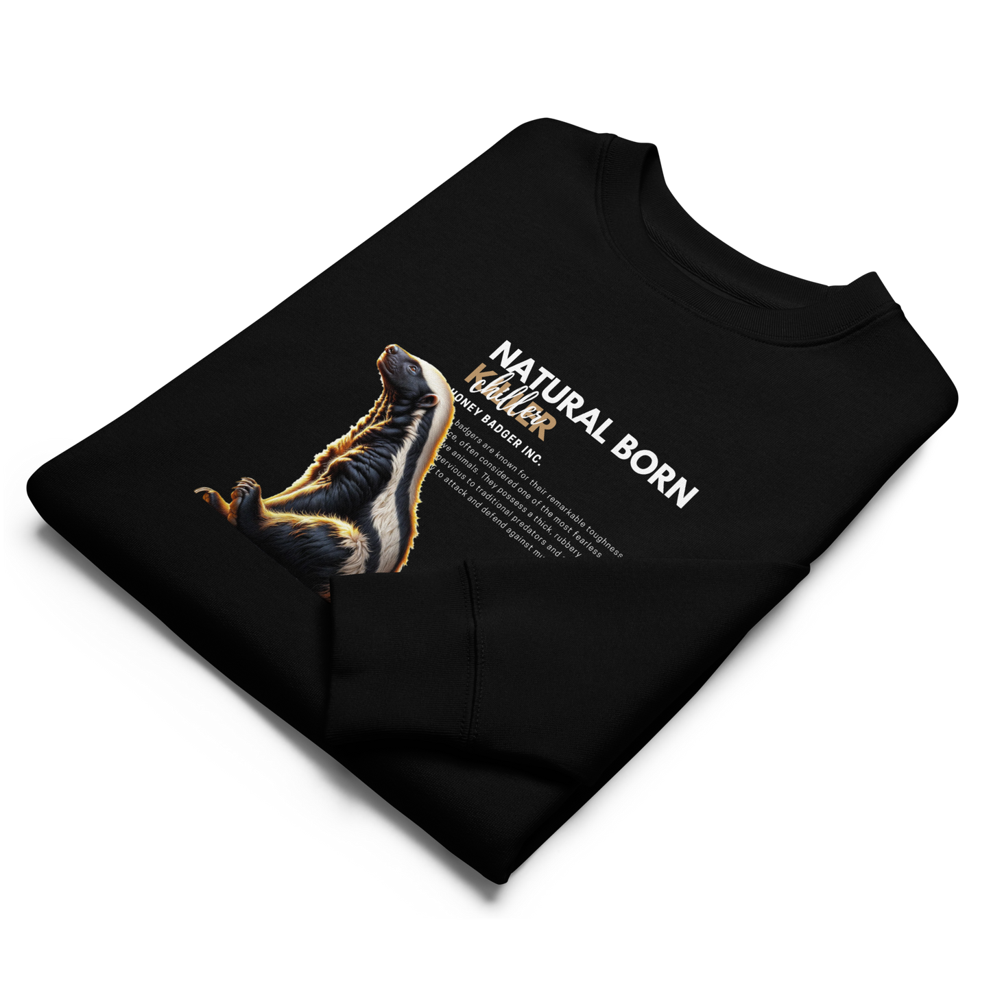 Unisex Eco Sweatshirt | Honey Badger - Natural Born Chiller