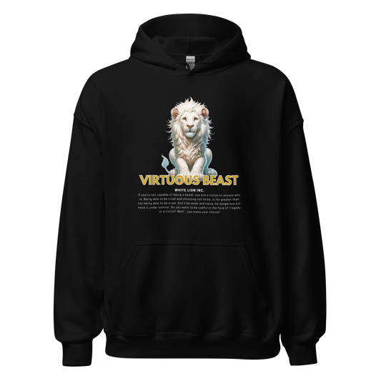 Unisex Light Hoodie | White Lion - Virtuous Beast