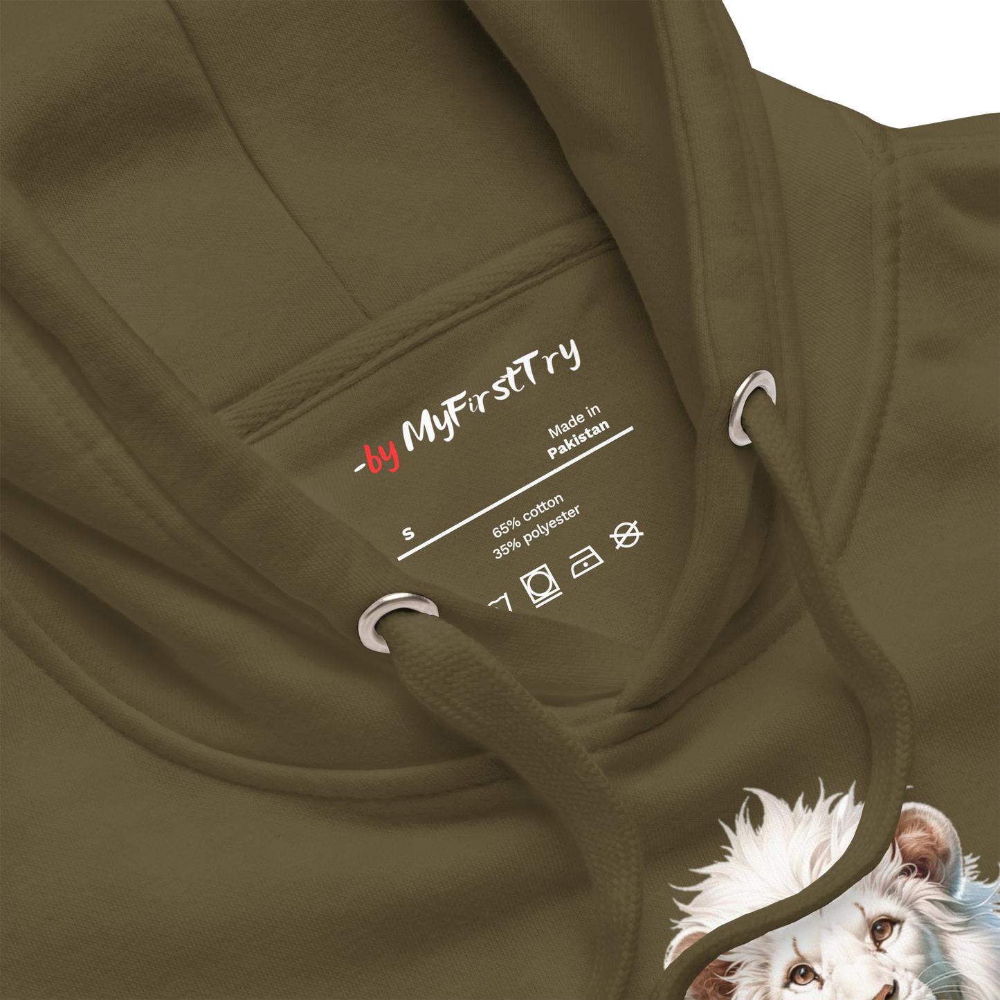 Unisex Premium Hoodie | White Lion - Virtuous Beast