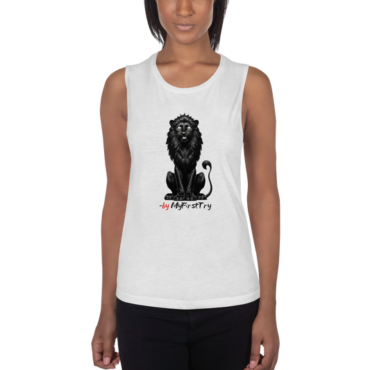 Ladies’ Muscle Tank | -by MyFirstTry | Black Lion